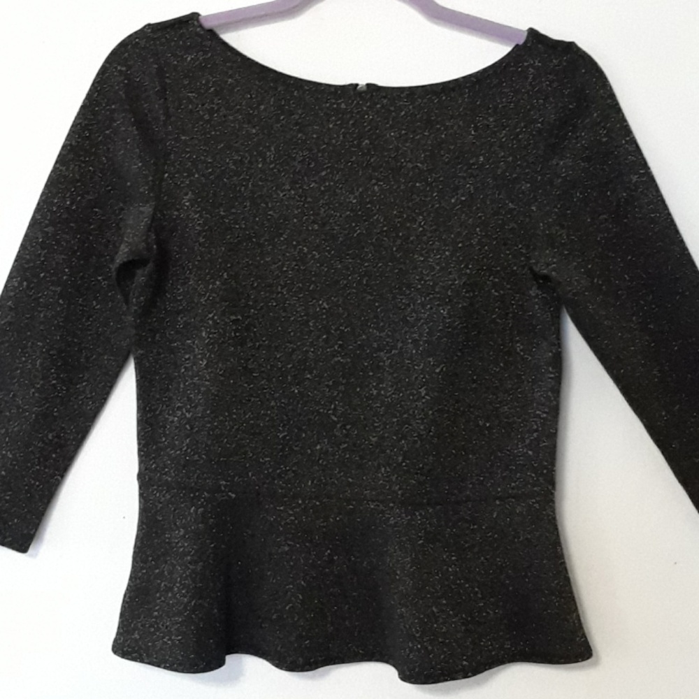 Metallic Puplum Top